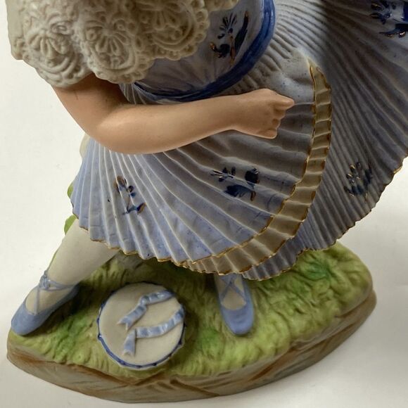 Antique Gebruder Heubach Large Bisque Dance Girl Figure Porcelain Colectivo - Picture 9 of 16